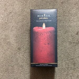 Mirage Red LED Wax Candle